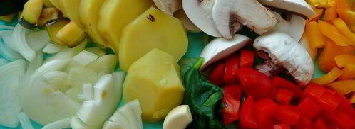 картофель с шампиньонами и яичницей. Шаг 3