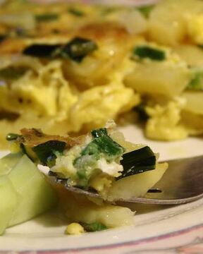 Картофель в яичнице Пир студента