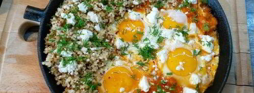 шакшука с киноа и брынзой. Шаг 7