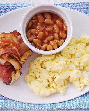 Яичница с фасолью