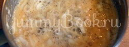 яичница с филе и грибами в слоеном тесте. Шаг 3