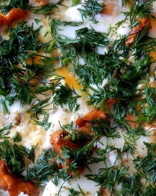 Яичница с лисичками