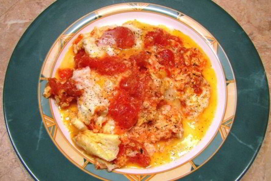 Рецепт яичницы с помидорами — великого сочетания продуктов