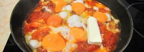 яичница с помидорами — великое сочетание продуктов. Шаг 6