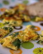 Яичница с творогом