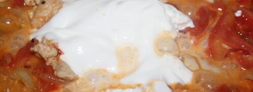 яичница со сметаной. Шаг 4