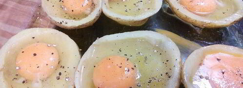 яичница в картофеле. Шаг 2