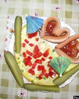 Завтрак на двоих яичница сердечком