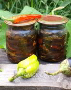 Закуска из баклажанов на зиму Огонек