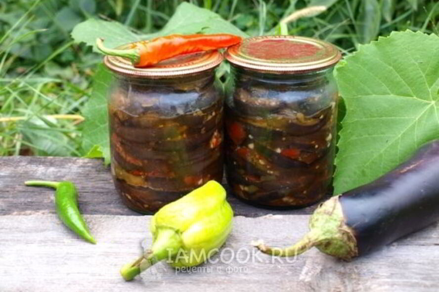 Рецепт закуски из баклажанов на зиму огонек