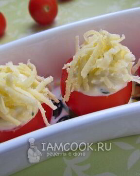 Закуска из помидоров с чесноком и сыром