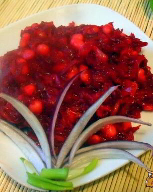 Закуска из свеклы и фасоли