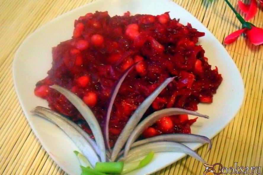 Рецепт закуски из свеклы и фасоли