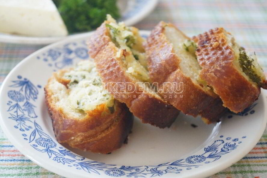 Рецепт запеченного батона