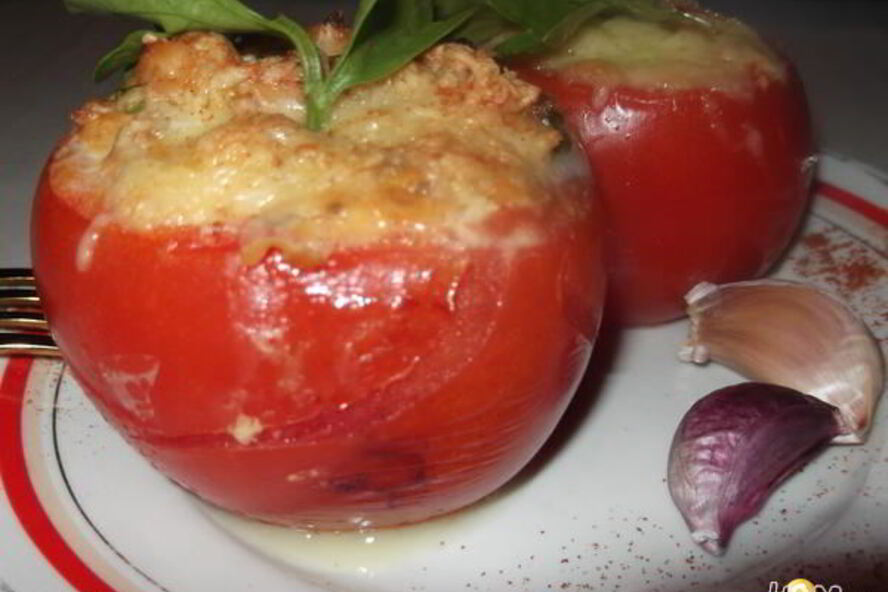 Рецепт запеченных помидоров с горбушей
