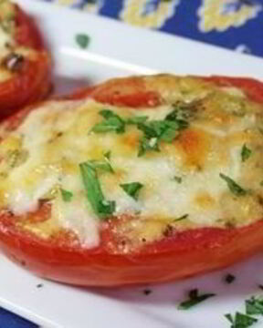 Запеченные помидоры с сыром и горчицей