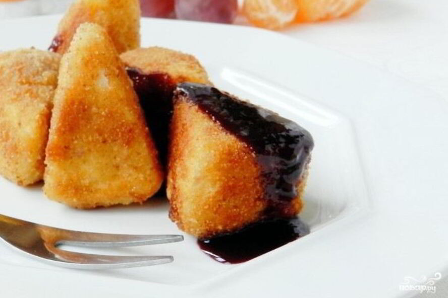 Рецепт жареного сулугуни с яйцом