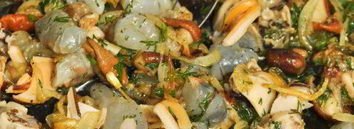 дорадо, фаршированная жюльеном из морепродуктов. Шаг 8