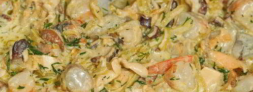 дорадо, фаршированная жюльеном из морепродуктов. Шаг 9