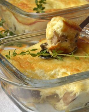 Жульен-суфле с шампиньонами