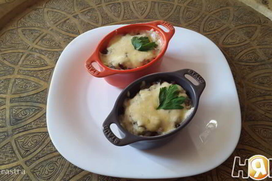 Рецепт жюльена-фьюжна из гречки с грибами