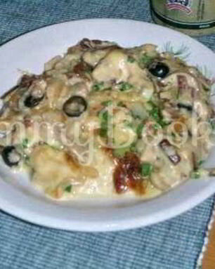 Жюльен грибной с овощами