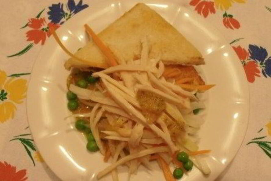 Рецепт жюльена из курицы с соусом из куркумы