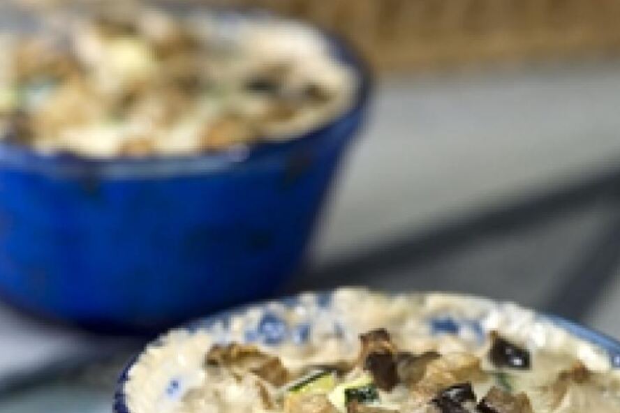 Рецепт жюльена из морепродуктов с баклажанами