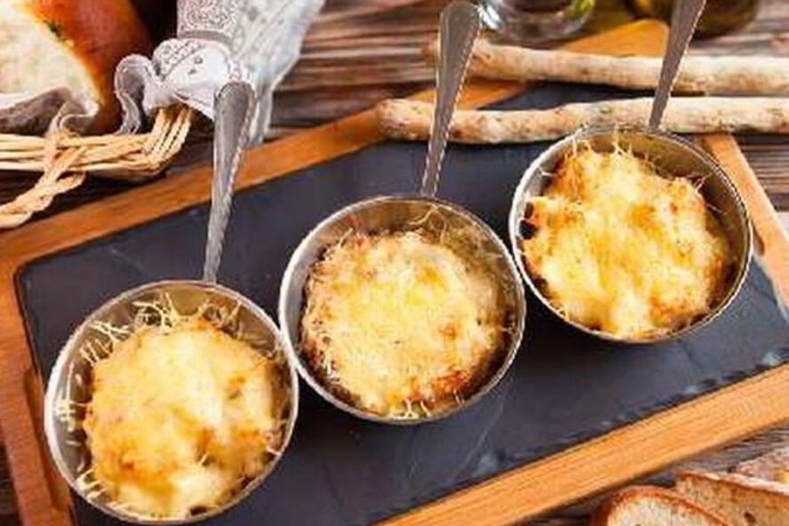 Рецепт жюльена с креветками и кукурузой