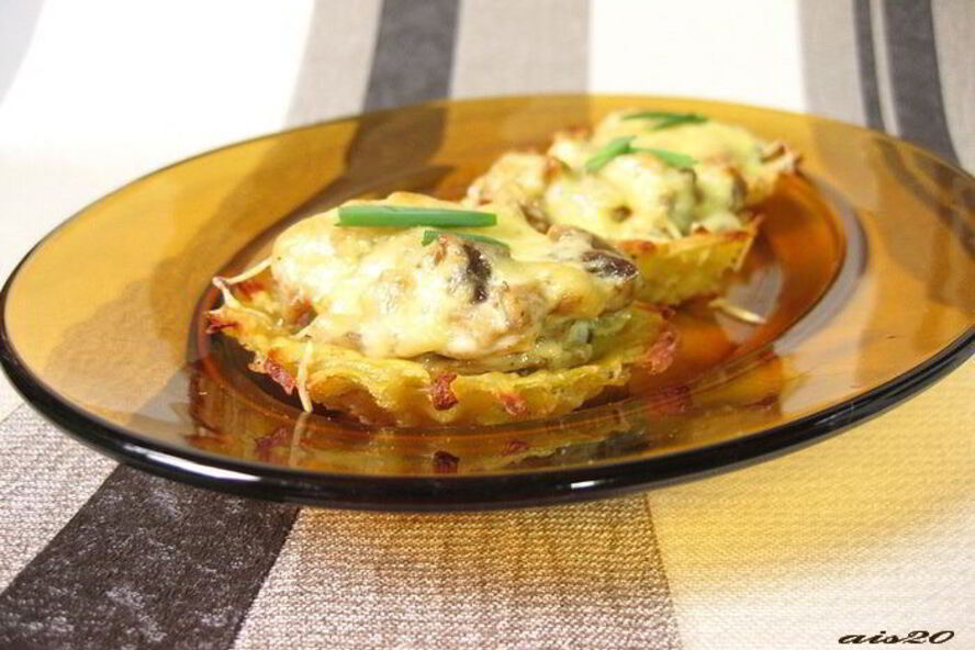 Рецепт жюльена в картофельных кокотницах